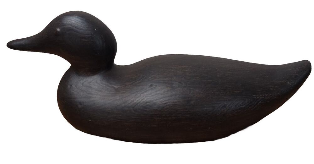 MCM Decor Ceramic Duck Mallard Figurine Brown Shelf Sitter Bird Water Fowl Hunt